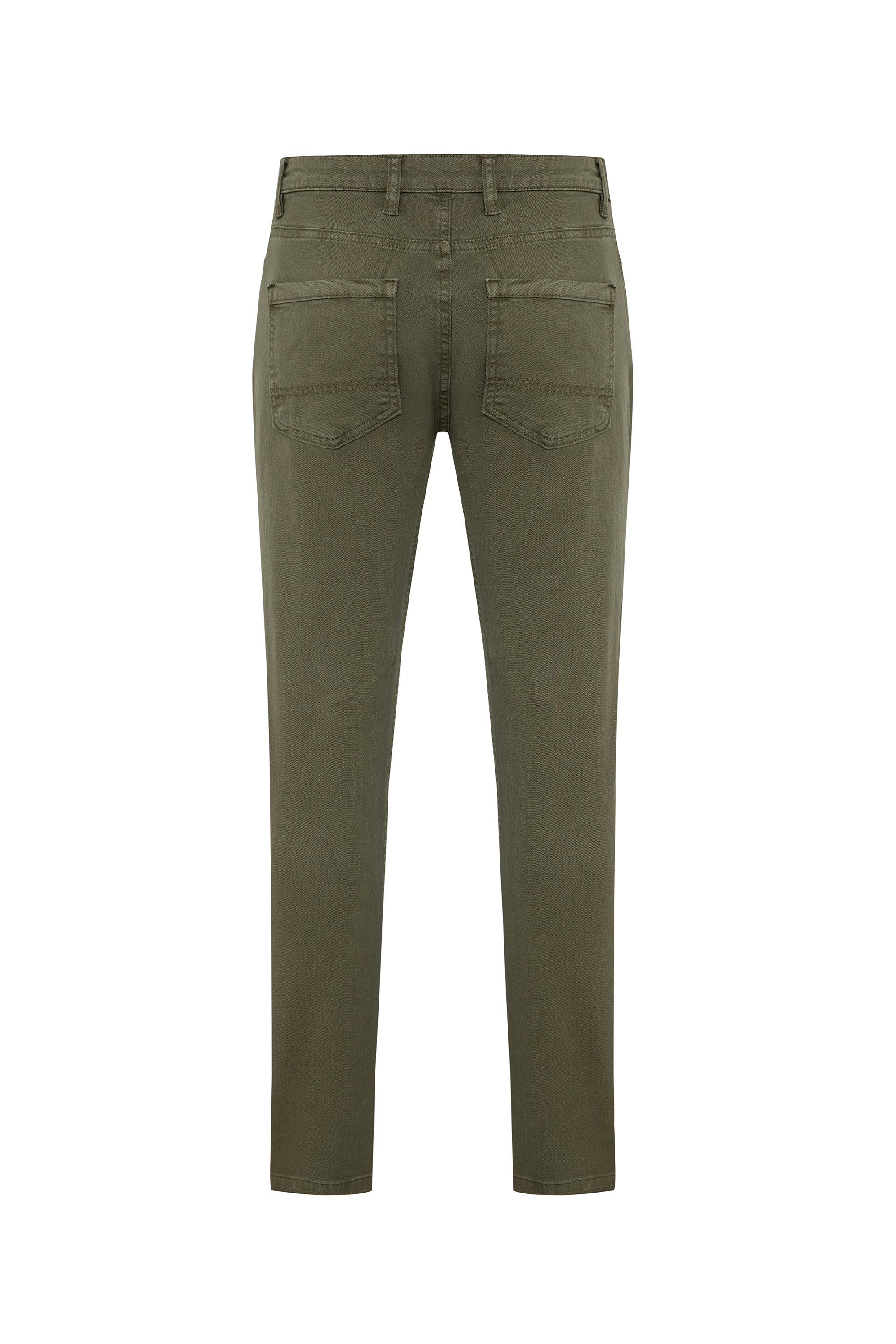 Erkek Haki Pamuklu Slim Fit Pantolon
