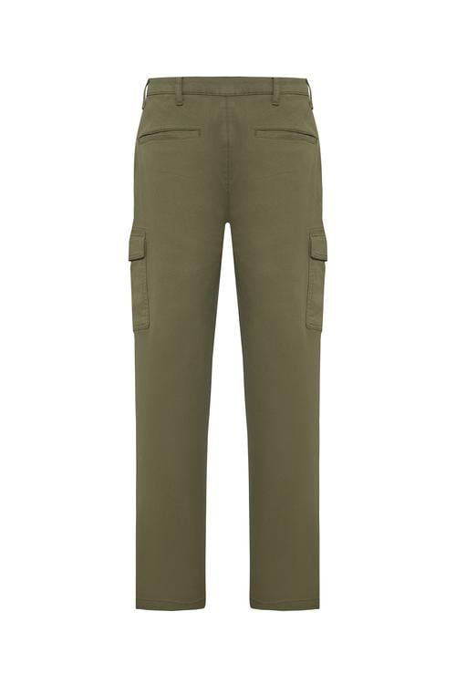 PAMUK KARIŞIMLI STRAIGHT FIT KARGO PANTOLON