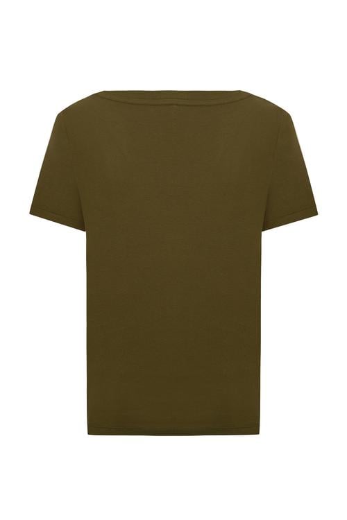  PAMUKLU V YAKA T-SHIRT