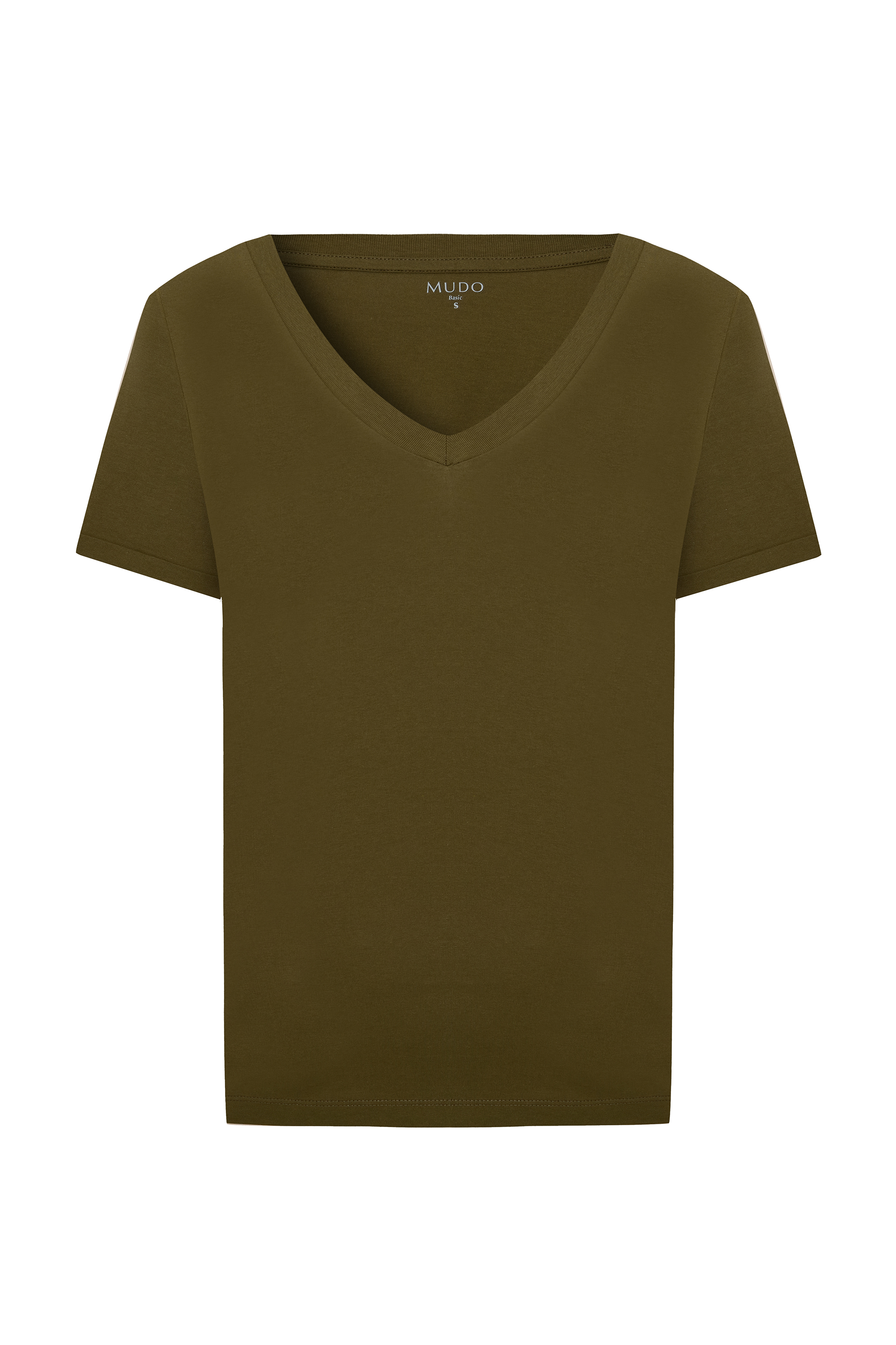 PAMUKLU V YAKA T-SHIRT