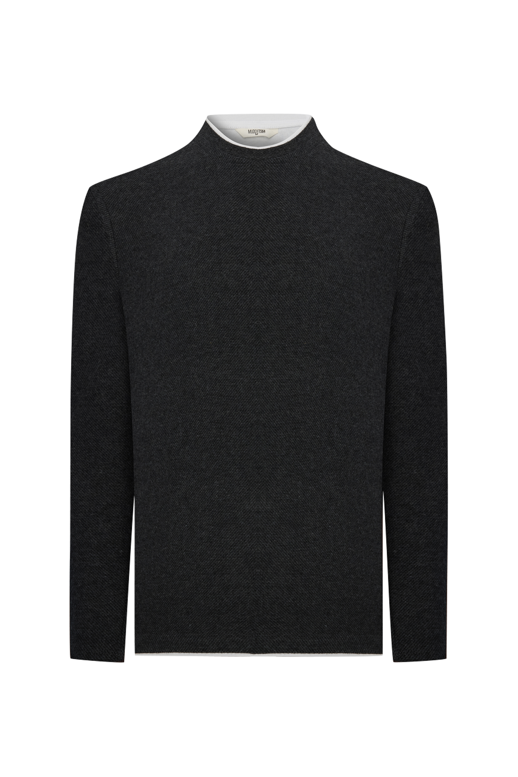 PAMUK KARIŞIMLI BİSİKLET YAKA SWEATSHIRT