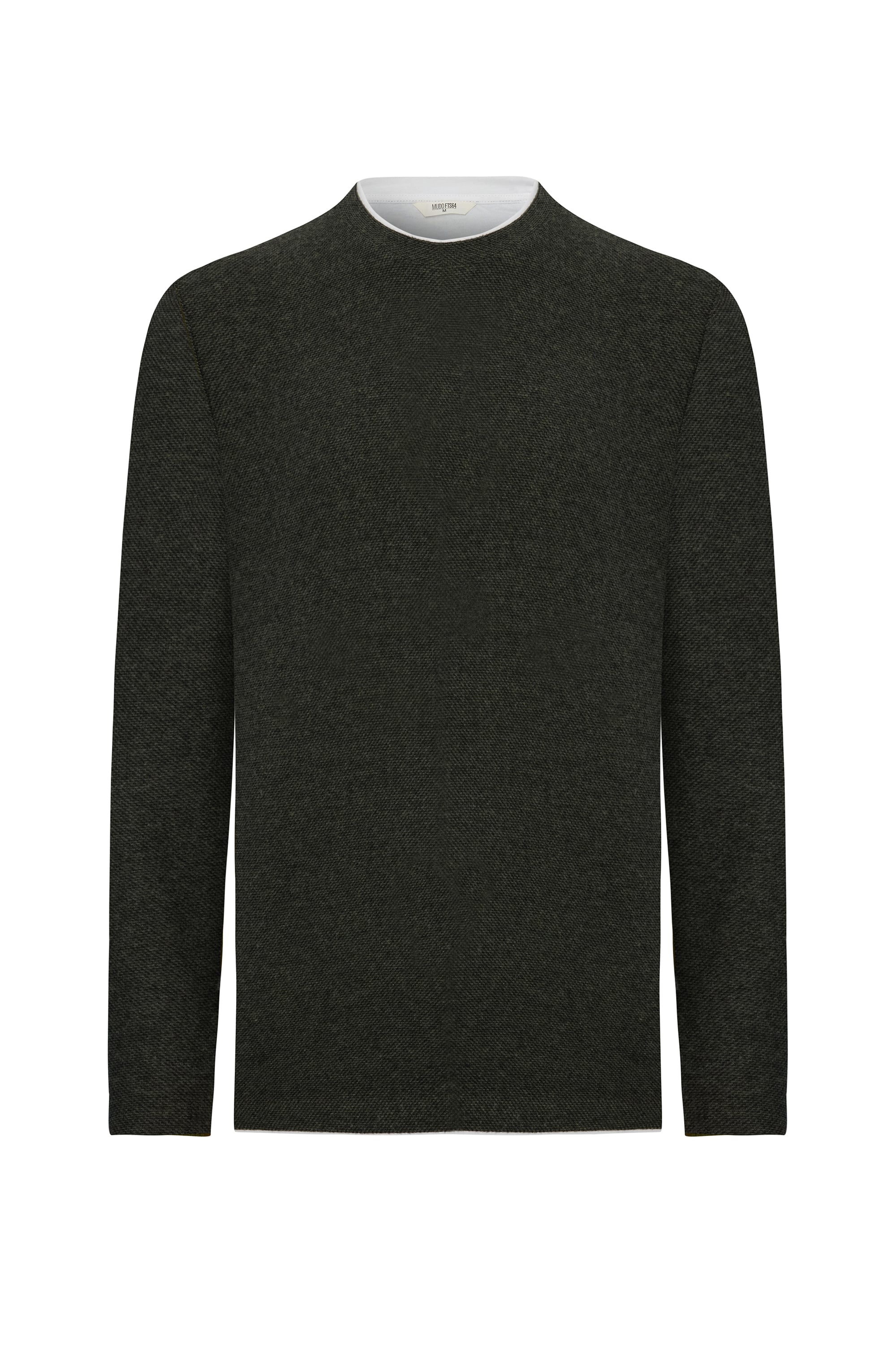 PAMUK KARIŞIMLI BİSİKLET YAKA SWEATSHIRT