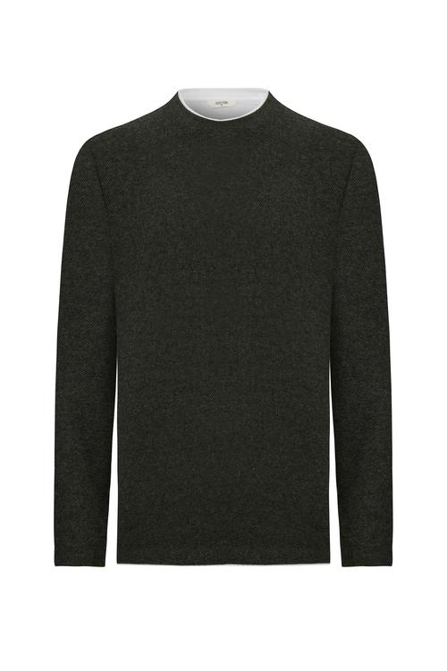  PAMUK KARIŞIMLI BİSİKLET YAKA SWEATSHIRT