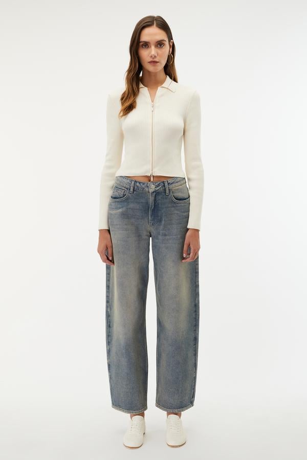 LOOSE FIT ESKİTME JEAN PANTOLON