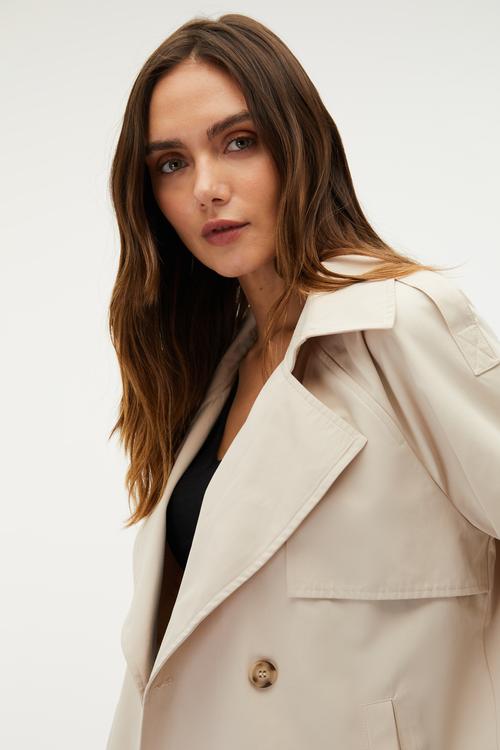  OVERSIZE KISA TRENÇKOT CEKET