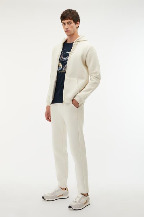  KAPÜŞONLU FERMUARLI OVERSIZE SWEATSHIRT