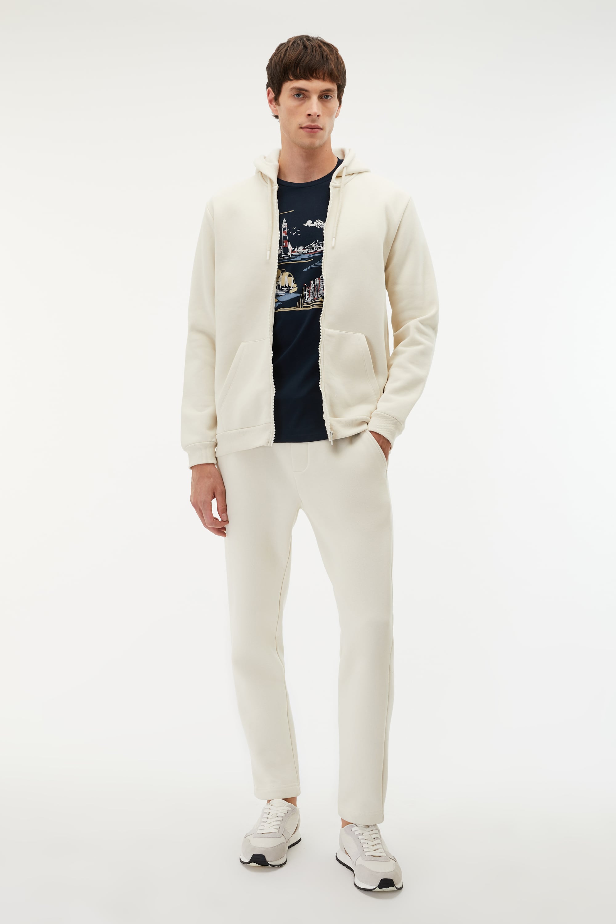 KAPÜŞONLU FERMUARLI OVERSIZE SWEATSHIRT