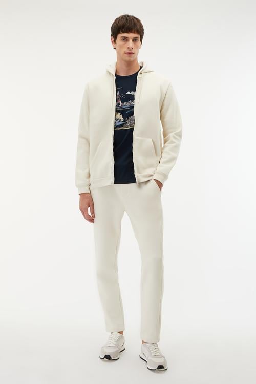  KAPÜŞONLU FERMUARLI OVERSIZE SWEATSHIRT