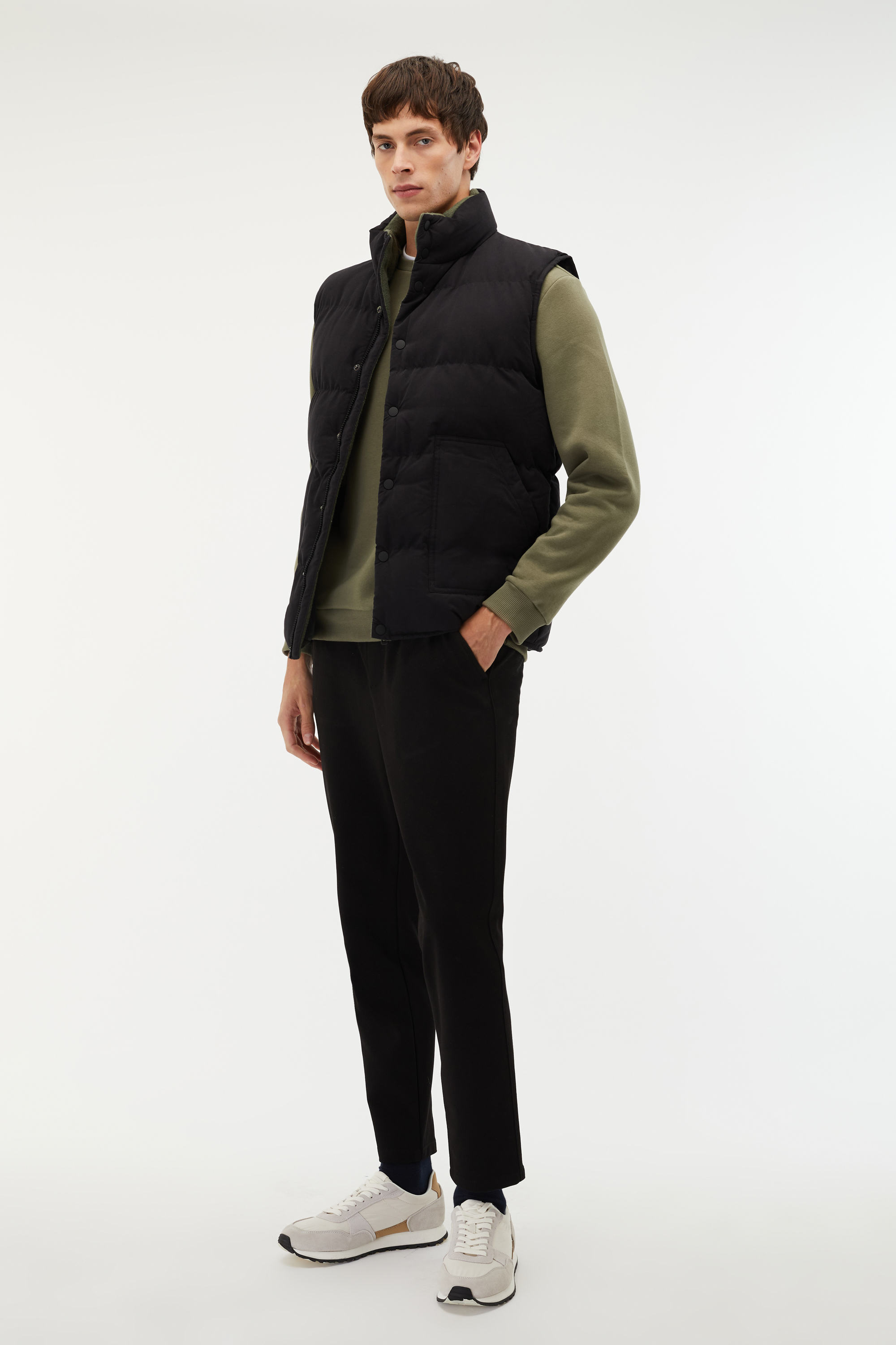 STRAIGHT FIT BELİ LASTİKLİ PANTOLON