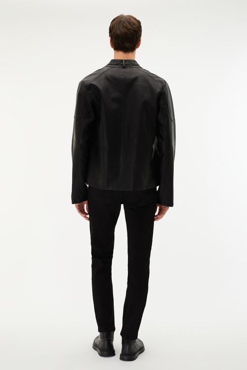  DERİ GÖRÜNÜMLÜ CEKET