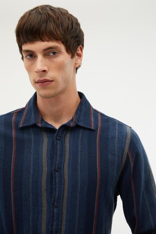 ÇİZGİLİ REGULAR FIT UZUN KOLLU GÖMLEK