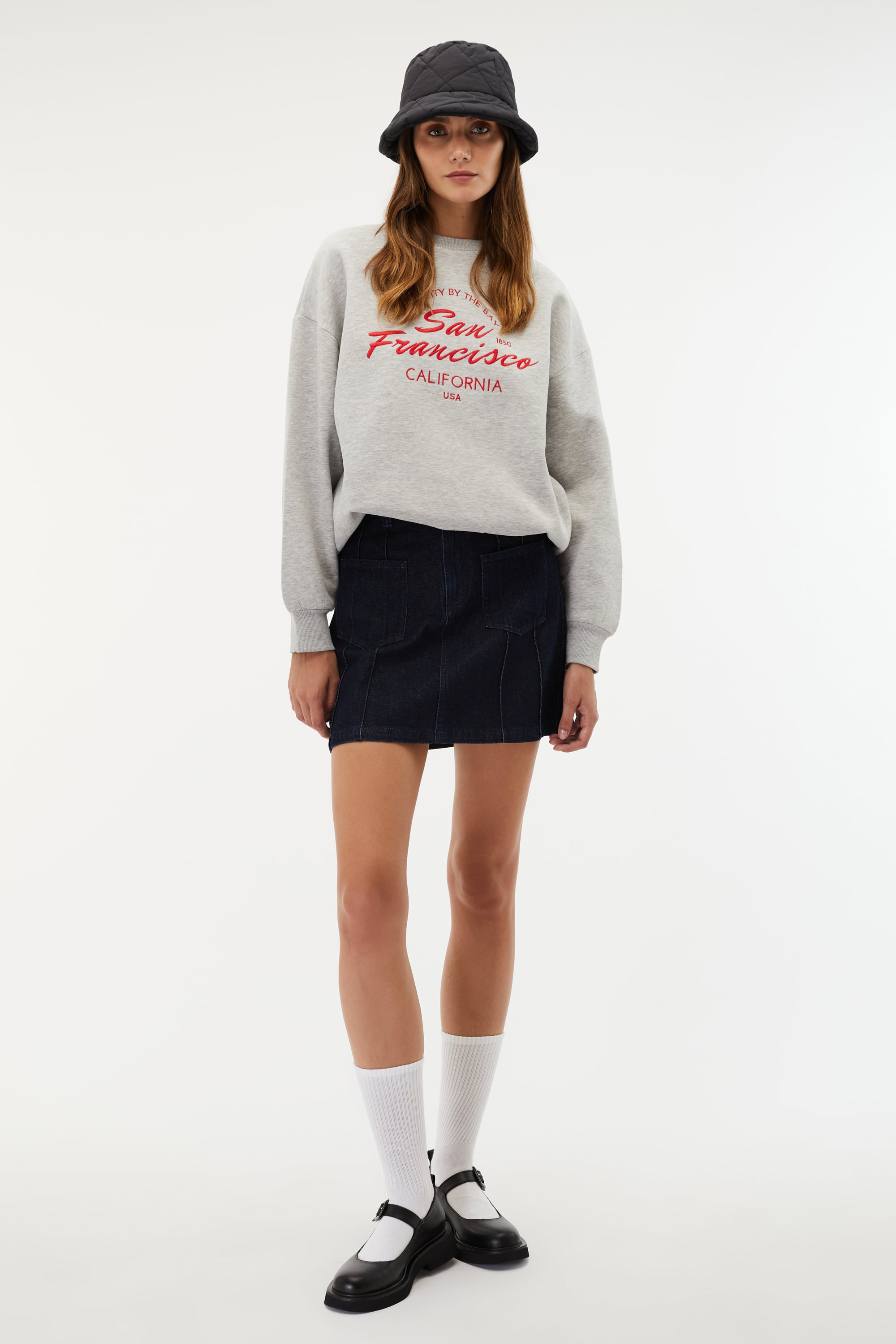 CEPLİ MİNİ JEAN ETEK