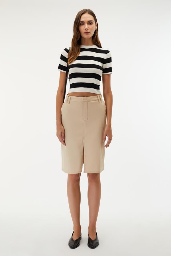 ÖNÜ YIRTMAÇLI MİDİ KALEM ETEK