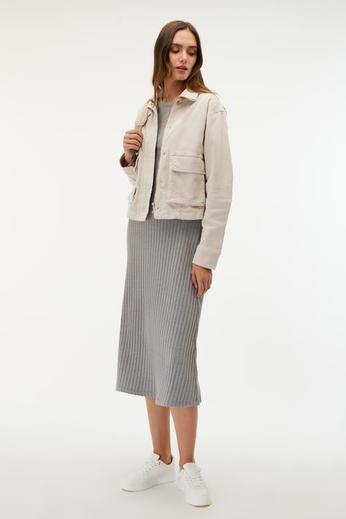  DİK YAKA ÇİFT CEPLİ CEKET