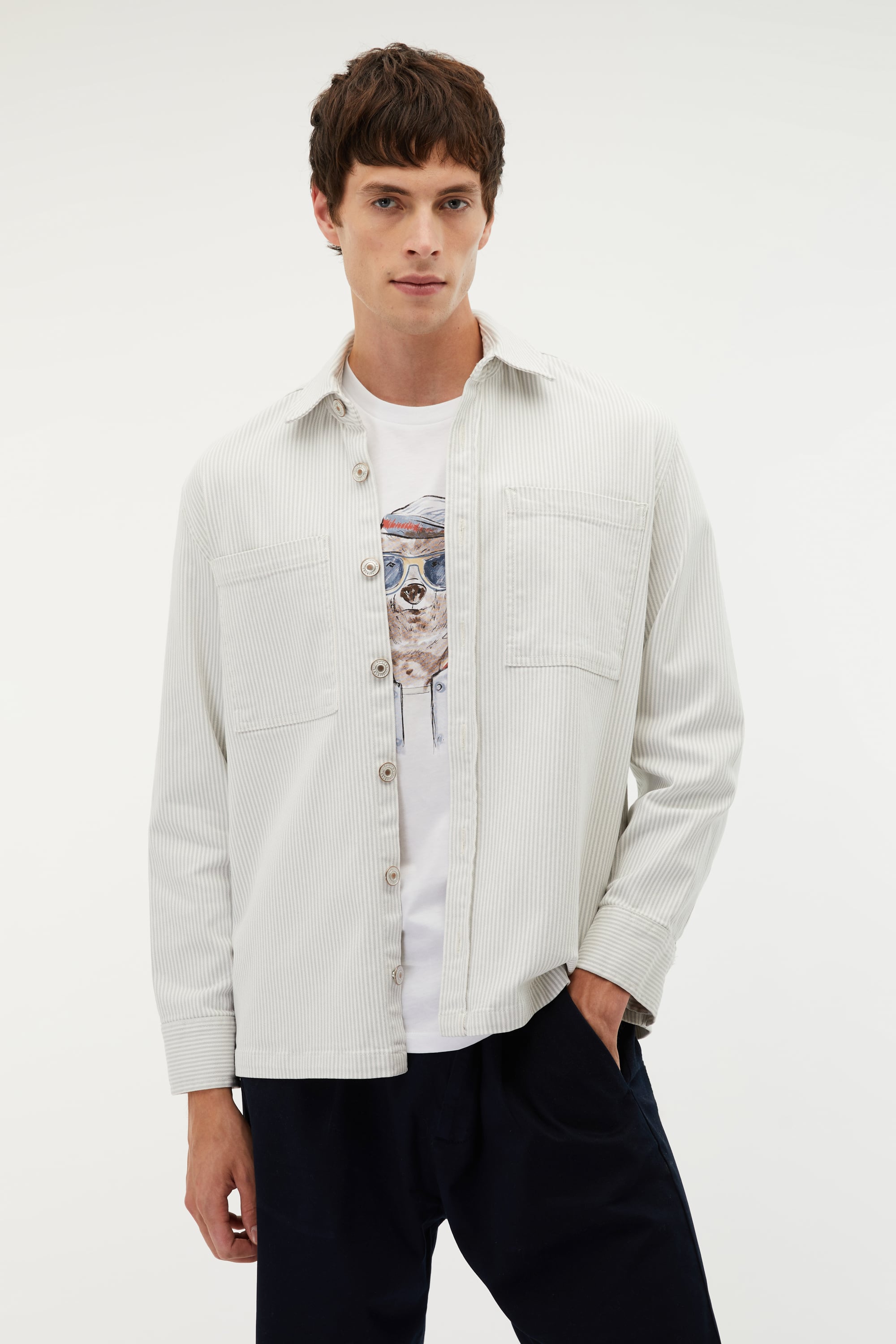 ÇİZGİLİ OVERSIZE CEKET