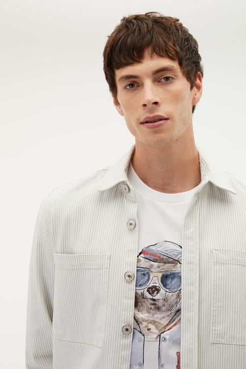 ÇİZGİLİ OVERSIZE CEKET