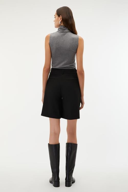  PİLELİ BERMUDA ŞORT