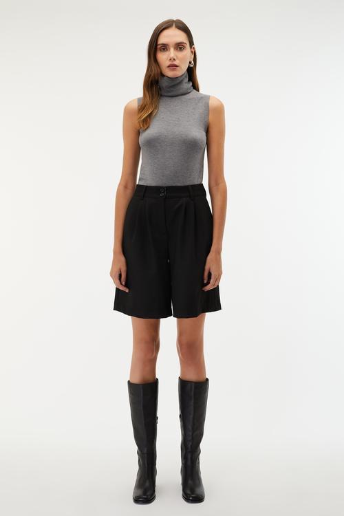  PİLELİ BERMUDA ŞORT