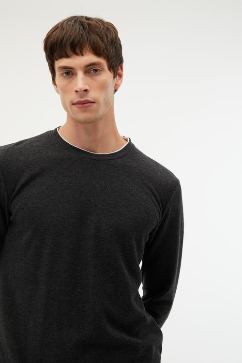  PAMUK KARIŞIMLI BİSİKLET YAKA SWEATSHIRT