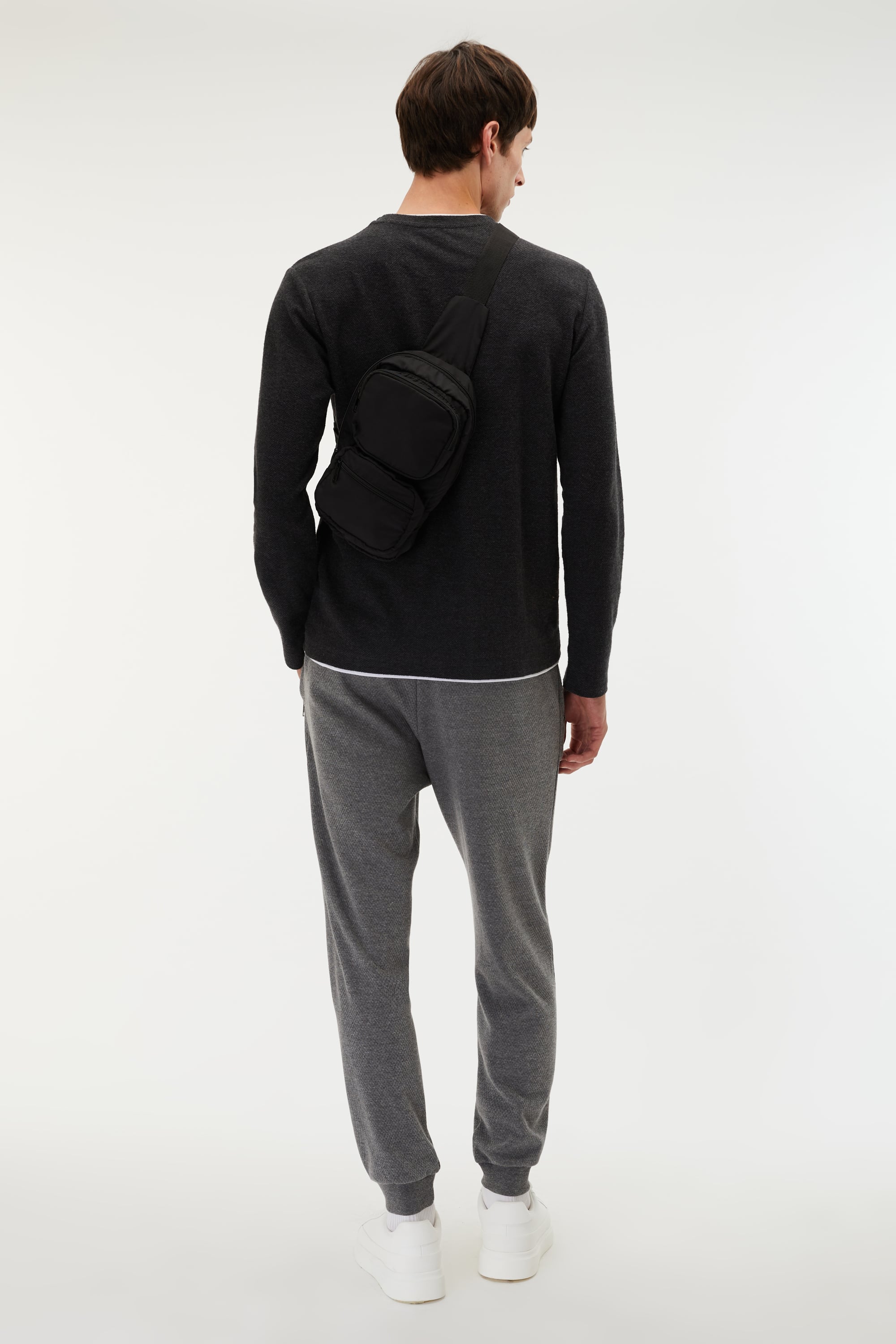 PAMUK KARIŞIMLI BİSİKLET YAKA SWEATSHIRT