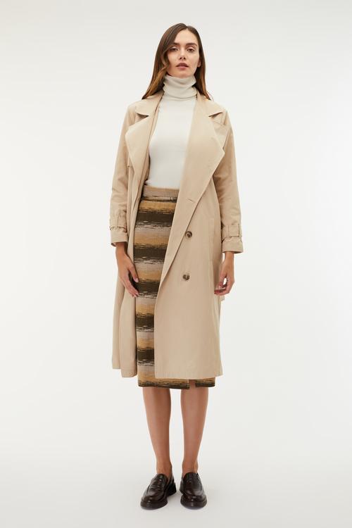  KEMERLİ UZUN TRENÇKOT