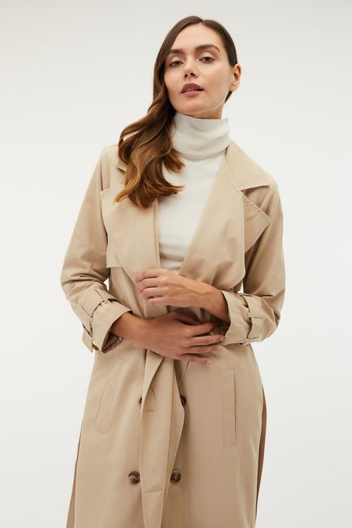  KEMERLİ UZUN TRENÇKOT