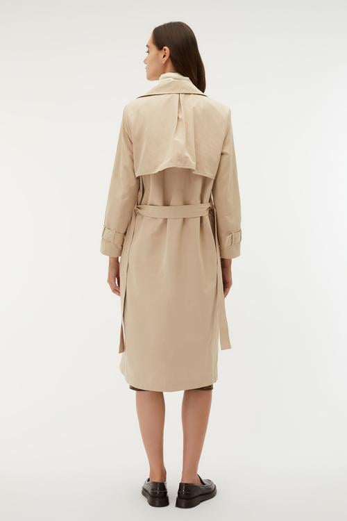  KEMERLİ UZUN TRENÇKOT