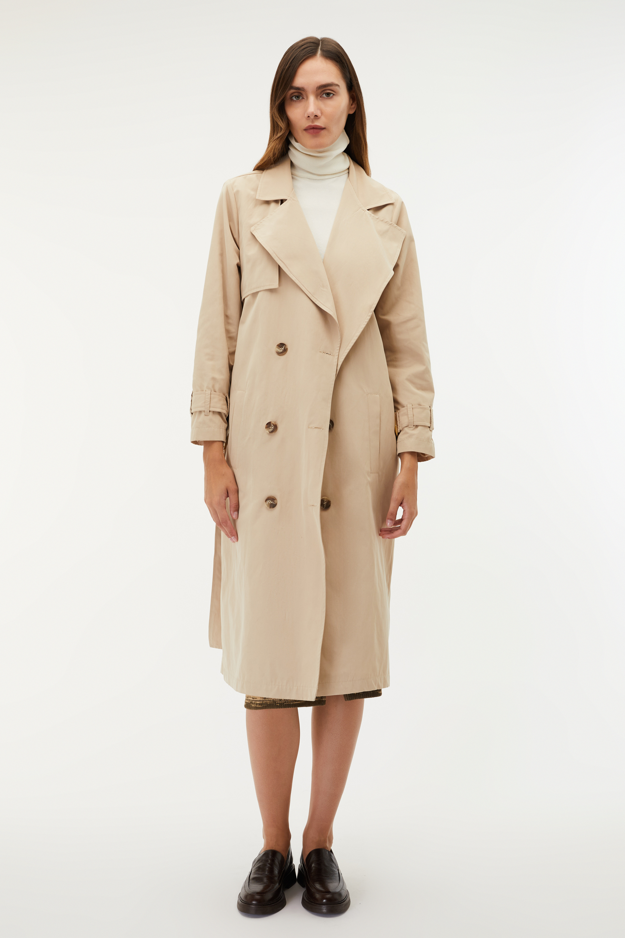 KEMERLİ UZUN TRENÇKOT