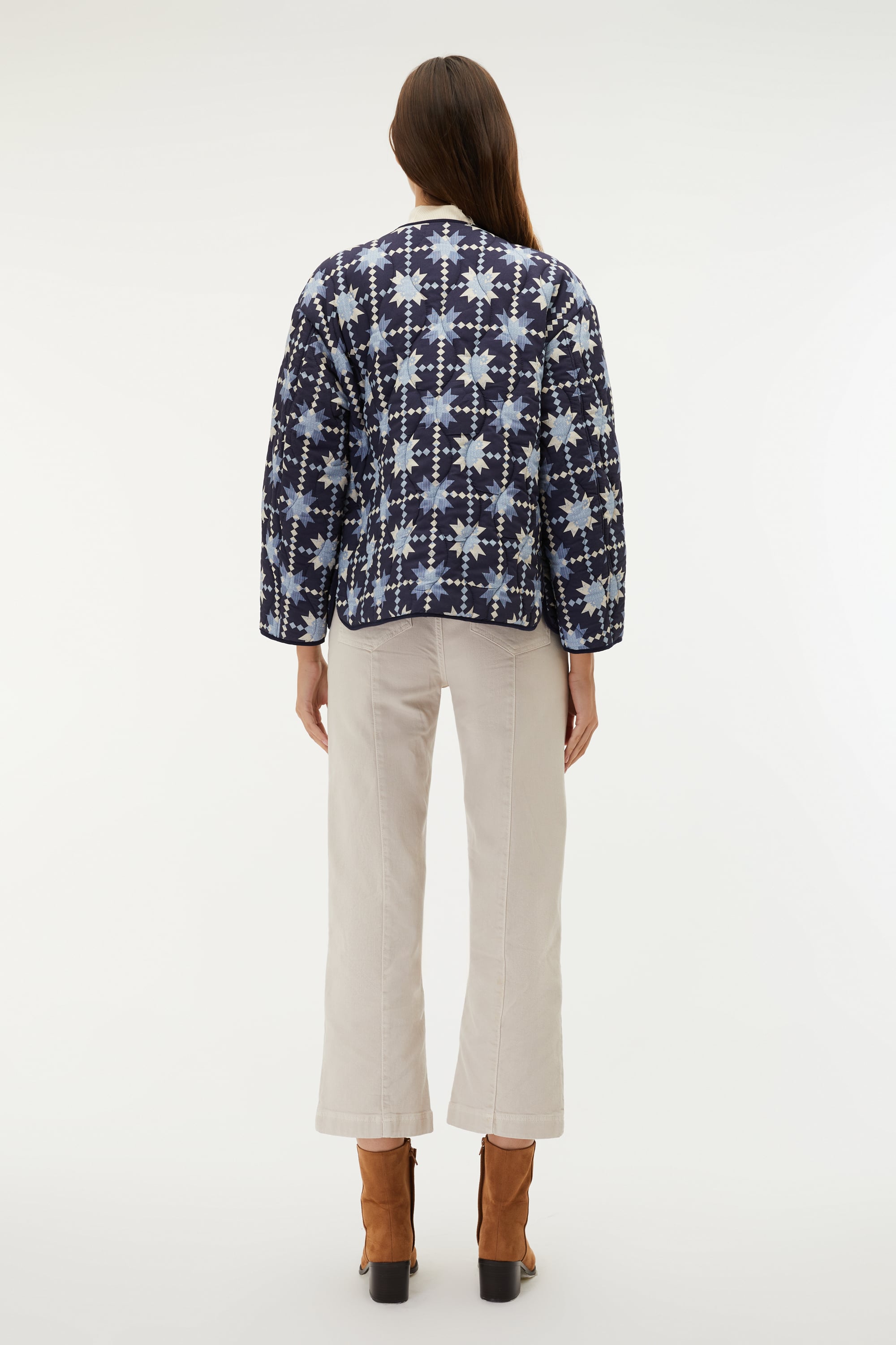 BASKILI CEPLİ KAPİTONE MONT CEKET