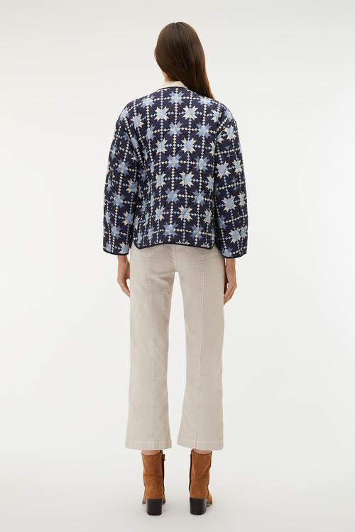 BASKILI CEPLİ KAPİTONE MONT CEKET