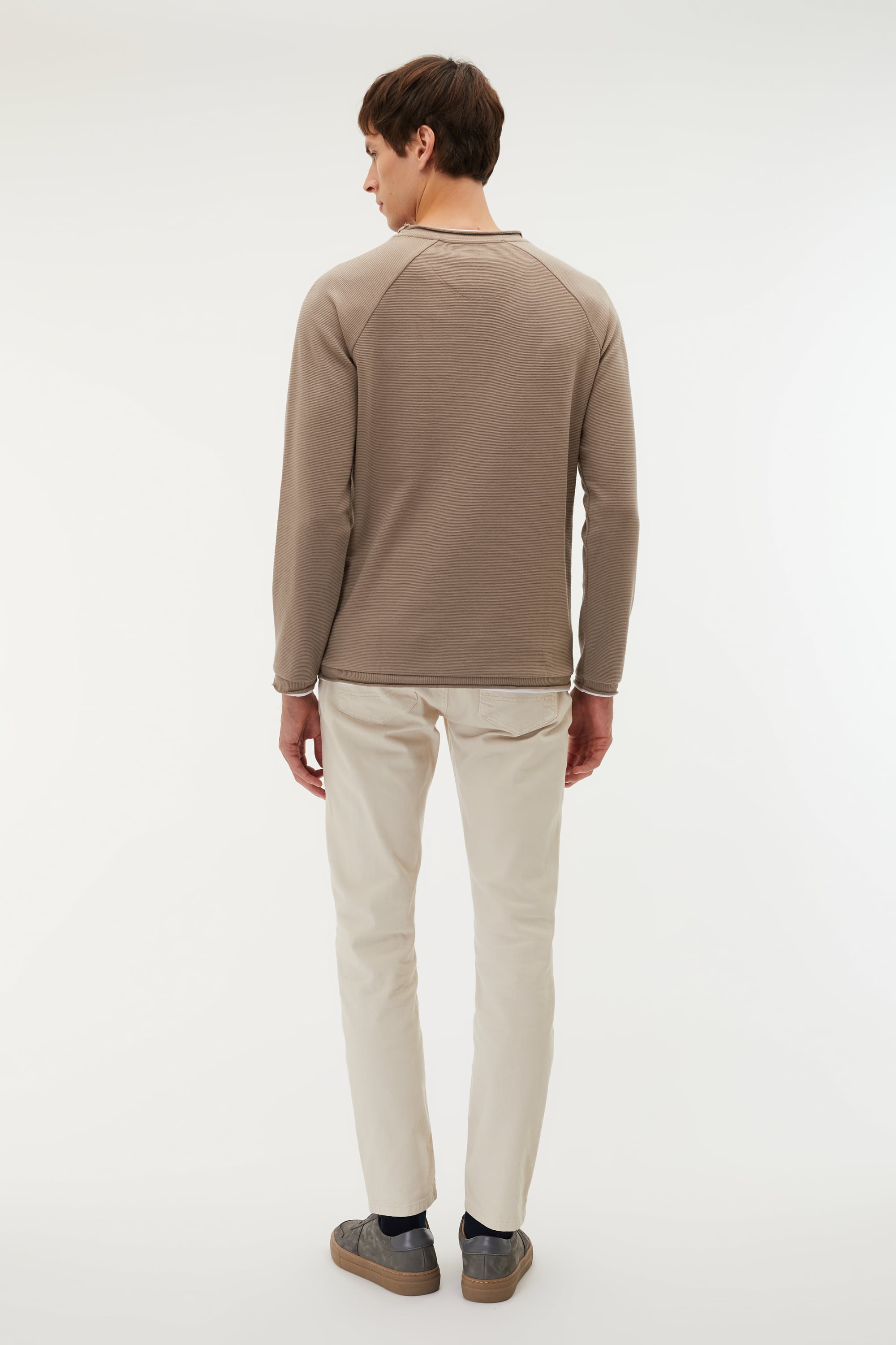 PAMUKLU BİSİKLET YAKA SWEATSHIRT