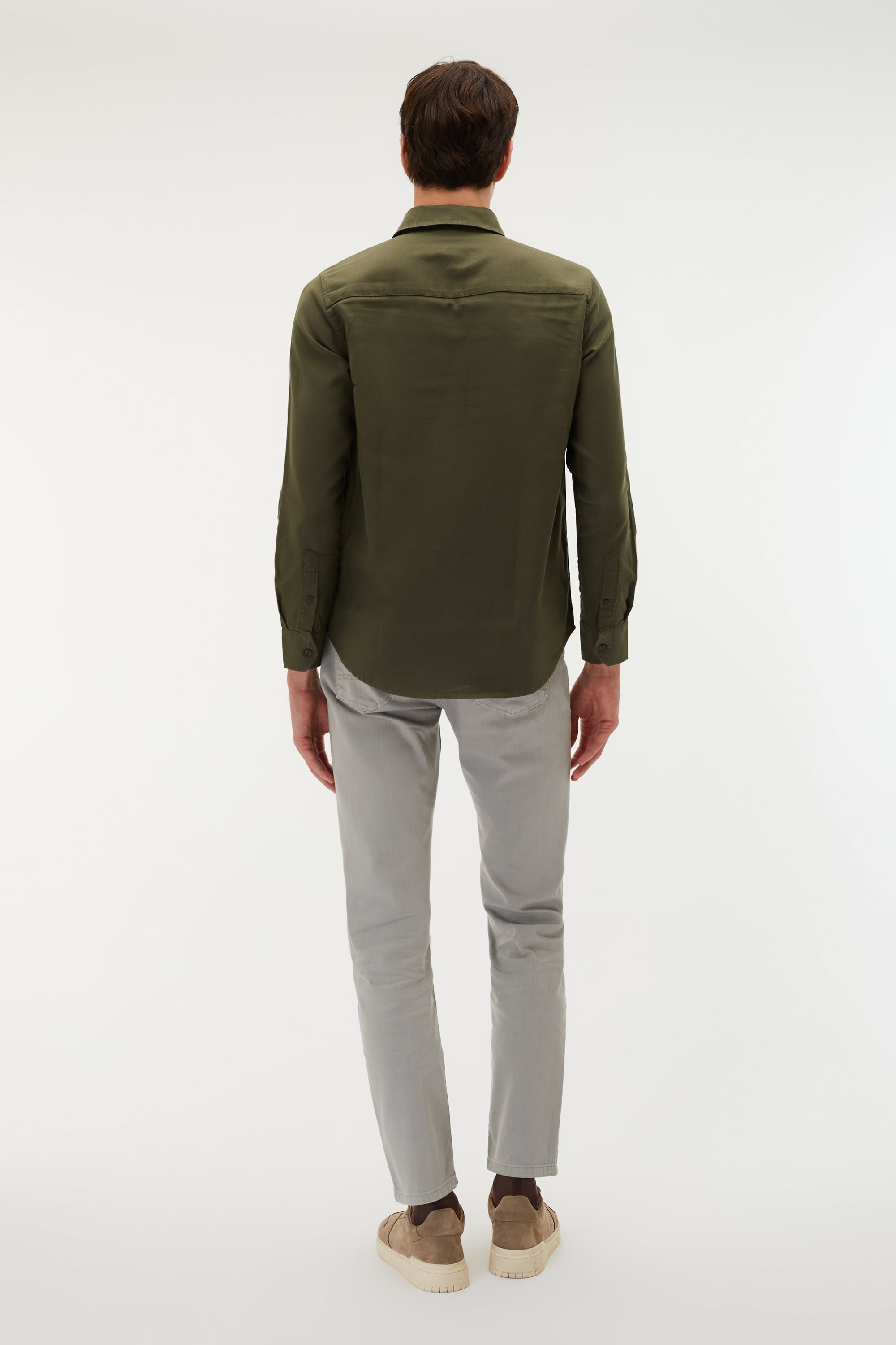 REGULAR FIT TEK CEPLİ UZUN KOLLU GÖMLEK