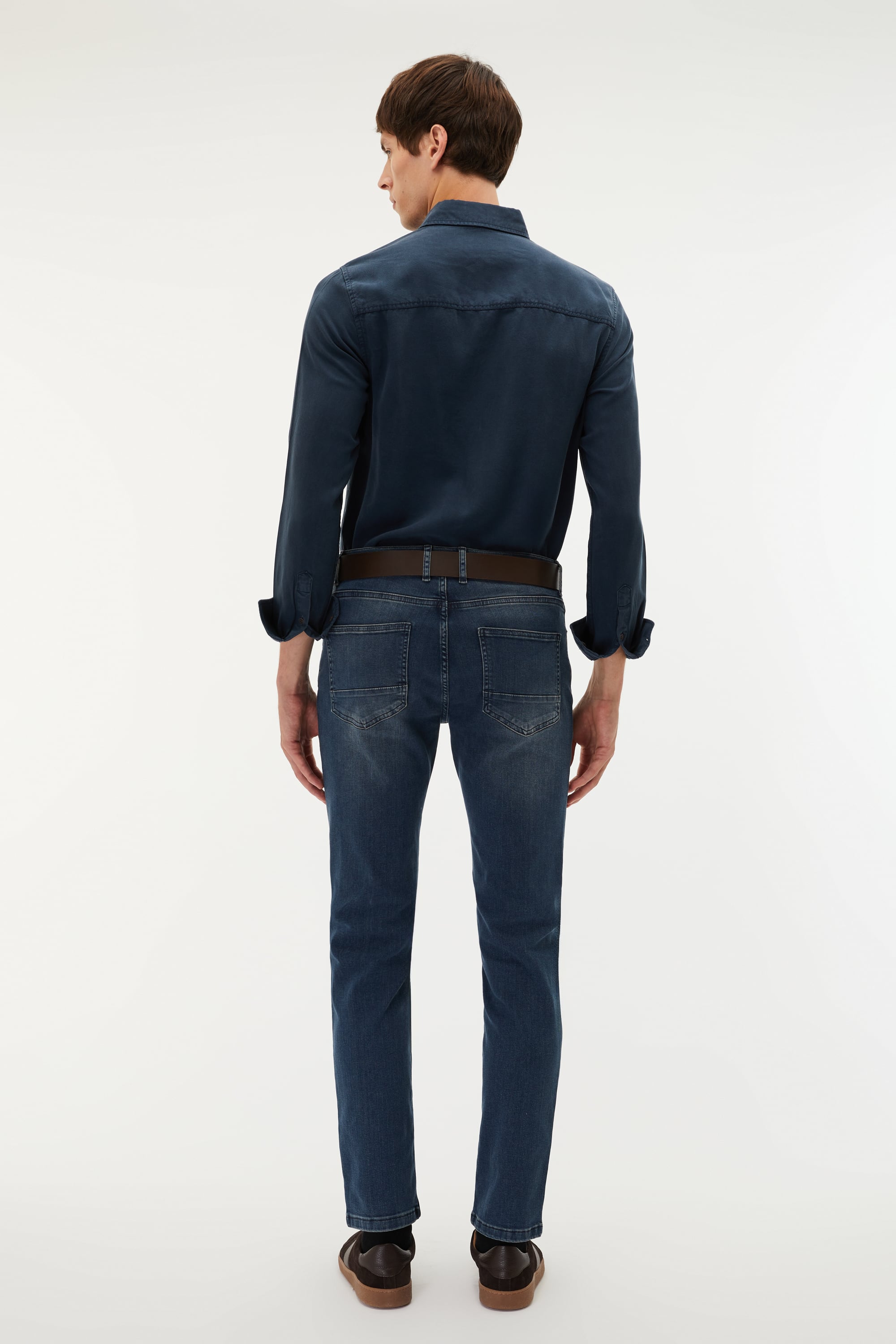 REGULAR FIT TEK CEPLİ UZUN KOLLU GÖMLEK