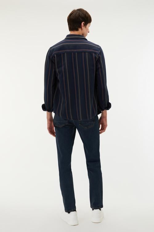 ÇİZGİLİ REGULAR FIT UZUN KOLLU GÖMLEK