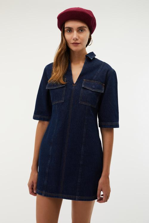  MİNİ JEAN ELBİSE
