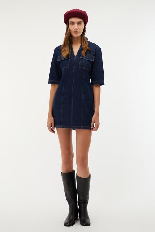  MİNİ JEAN ELBİSE