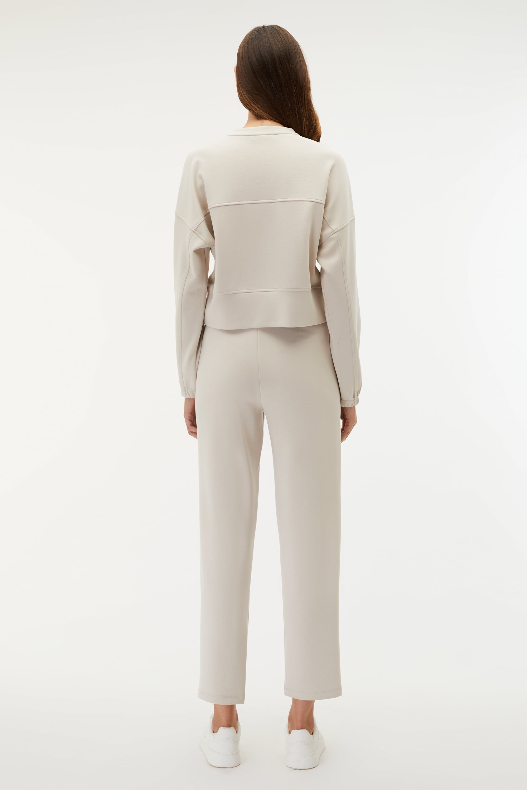 MODAL KARIŞIMLI BİSİKLET YAKA OVERSIZE SWEATSHIRT