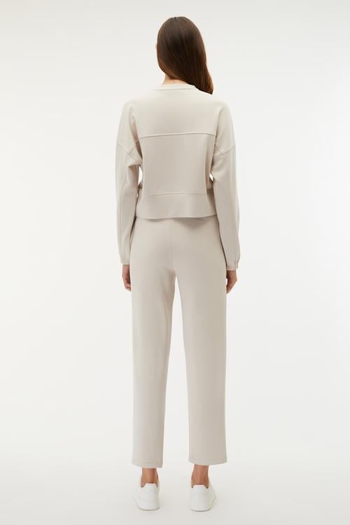 MODAL KARIŞIMLI BİSİKLET YAKA OVERSIZE SWEATSHIRT