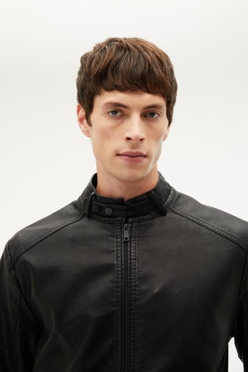  DERİ GÖRÜNÜMLÜ CEKET