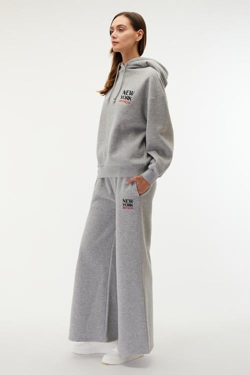 WIDE LEG NAKIŞLI EŞOFMAN ALTI