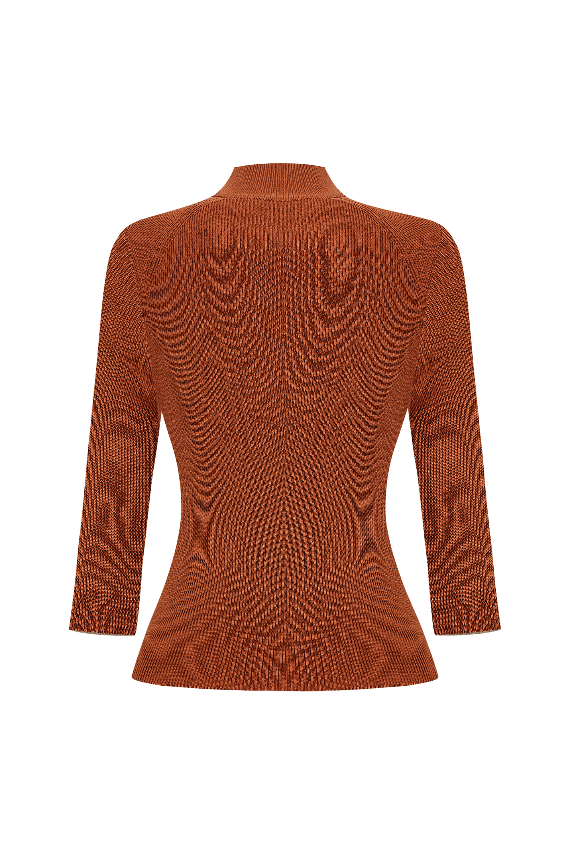 DİK YAKA KISA KOLLU KAZAK