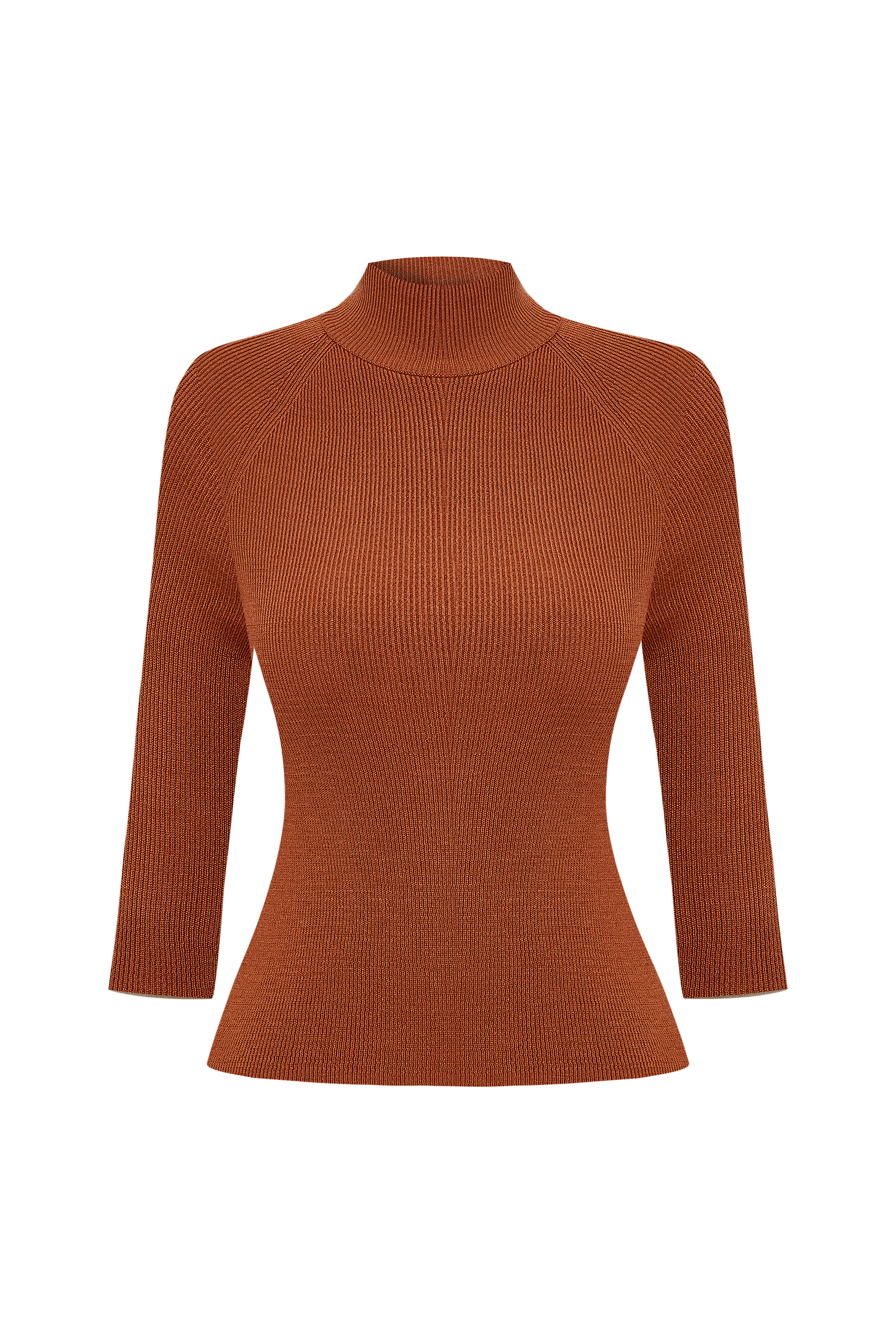 DİK YAKA KISA KOLLU KAZAK