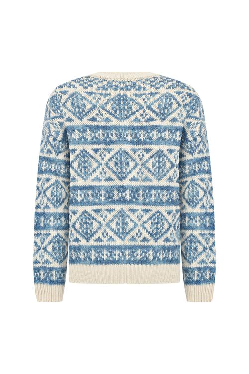  BİSİKLET YAKA JAKARLI KAZAK