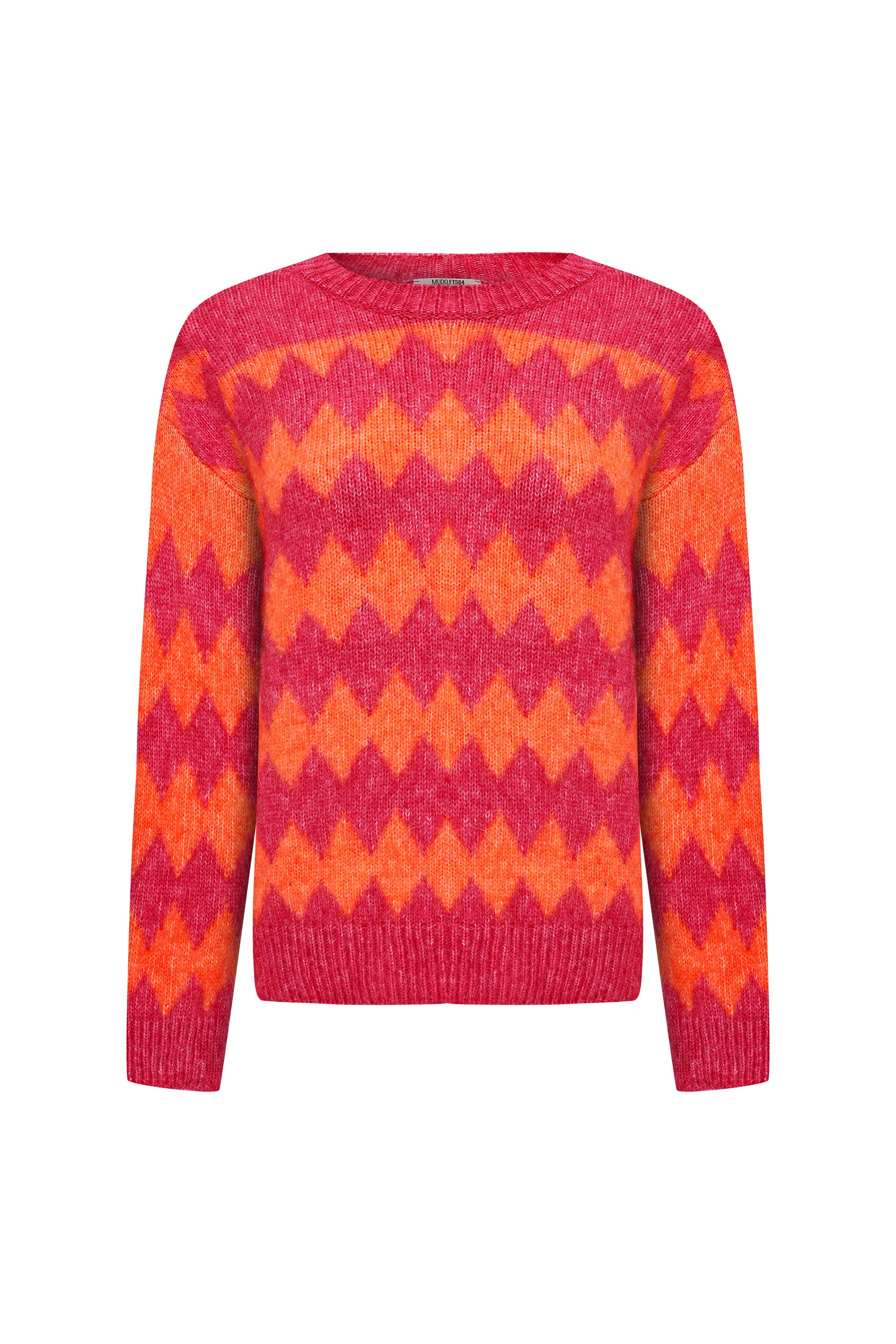 BİSİKLET YAKA JAKARLI KAZAK