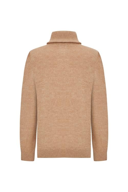  DÜĞMELİ DİK YAKA KAZAK