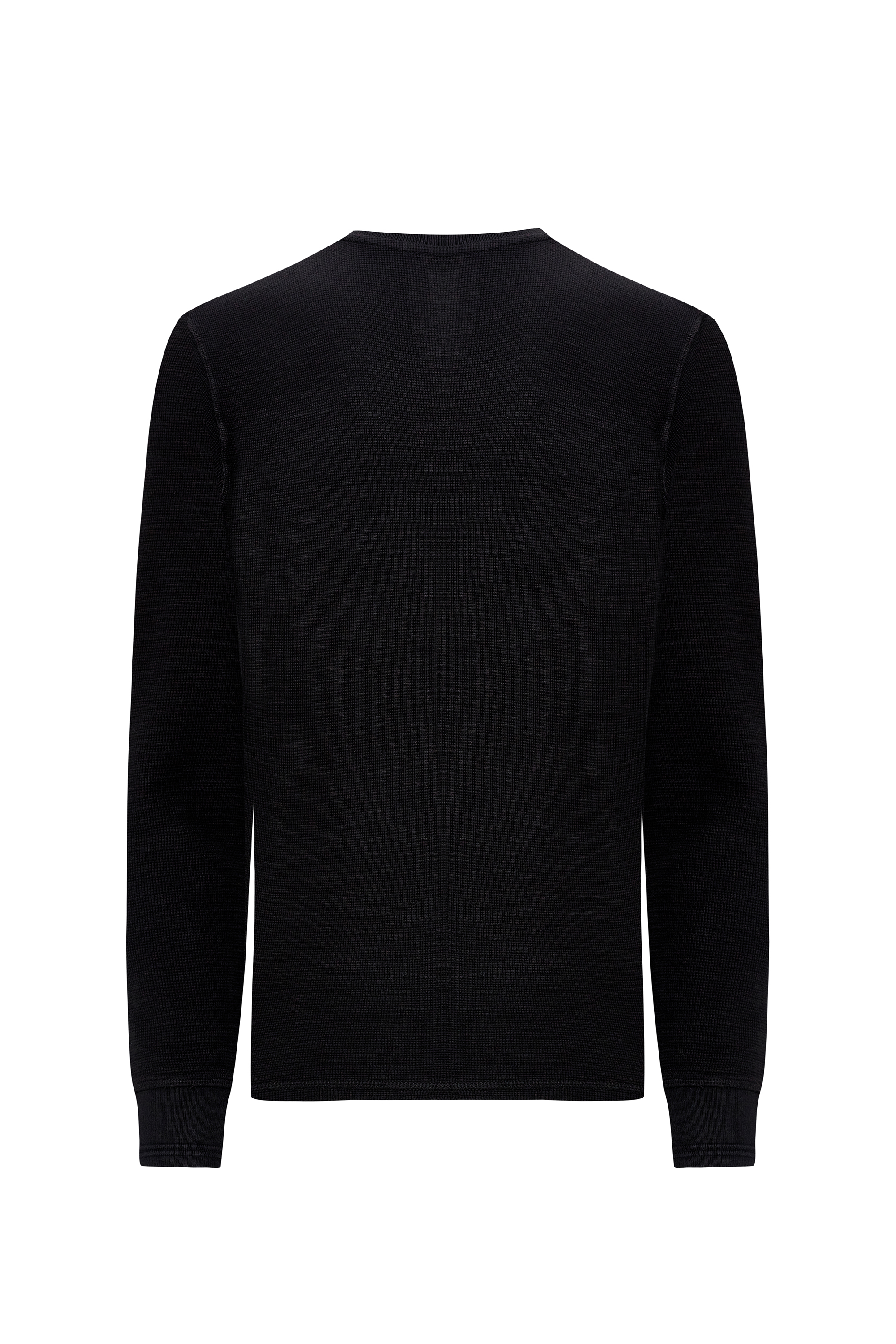 HENLEY YAKA UZUN KOLLU T-SHIRT