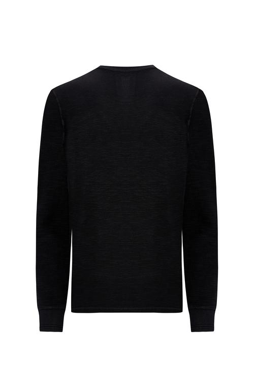  HENLEY YAKA UZUN KOLLU T-SHIRT