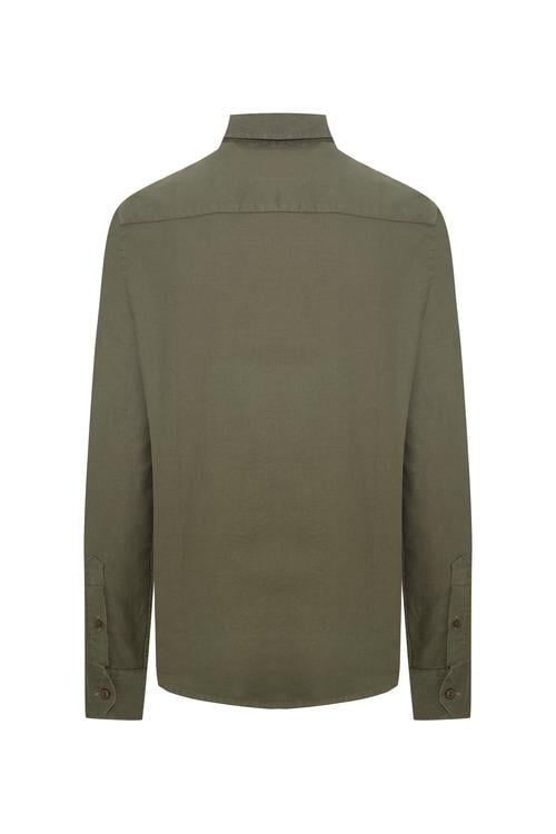  REGULAR FIT TEK CEPLİ UZUN KOLLU GÖMLEK