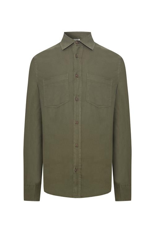  REGULAR FIT TEK CEPLİ UZUN KOLLU GÖMLEK