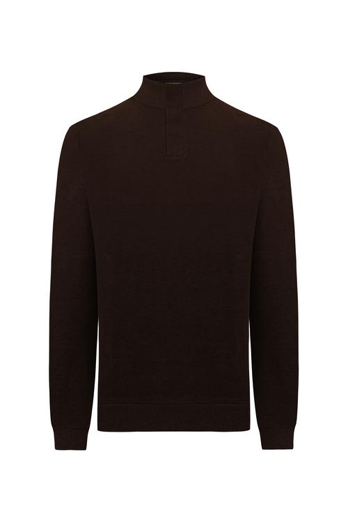  DİK YAKA ÖRME SWEATSHIRT